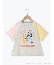 【ブルーイ】配色ラグランプリントTシャツ