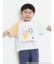 【ブルーイ】配色ラグランプリントTシャツ