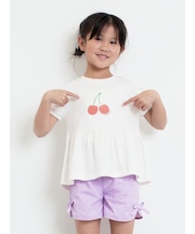 【吸水速乾】サクランボさがら刺繍Tシャツ