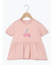 【吸水速乾】サクランボさがら刺繍Tシャツ