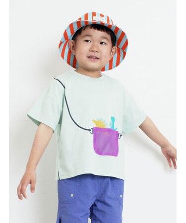 【吸水速乾】メッシュポケット恐竜Tシャツ