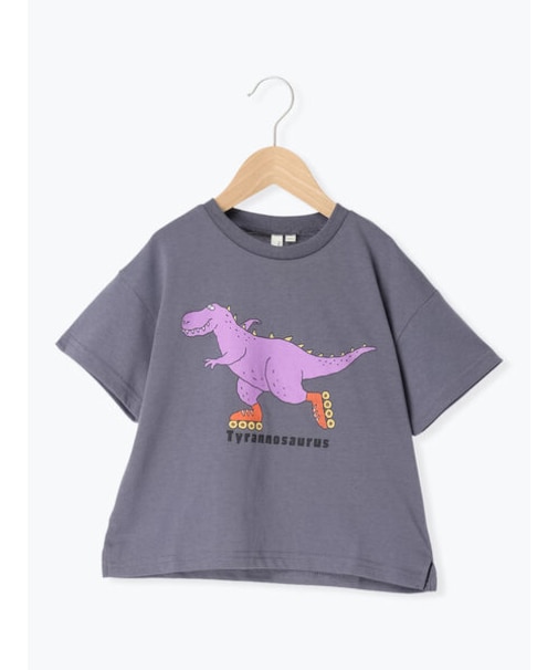 【吸水速乾】恐竜プリントTシャツ
