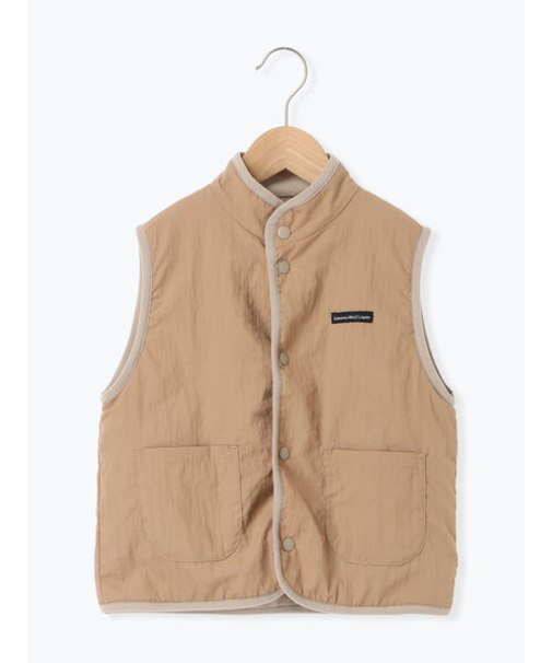【撥水加工】ナイロン×フリースリバーシブルベスト
