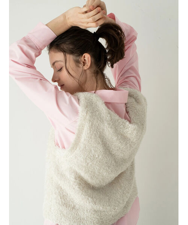 前後2WAYラメシャギーベスト《2025spring catalog item》