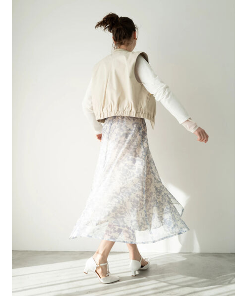 メッシュフラワーフレアスカート《2025spring catalog item》