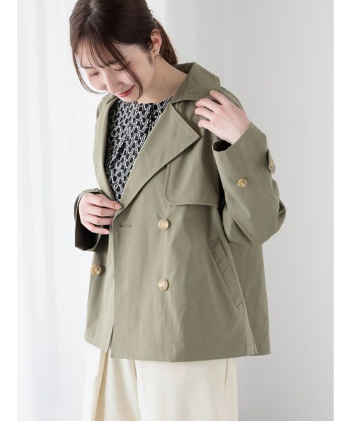 【撥水/花粉防止】ショートトレンチコート