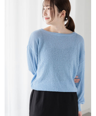 ブークレボートネックニット《2025spring catalog item》