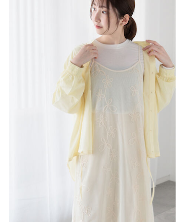 メッシュフラワーコードキャミワンピース《2025spring catalog item》
