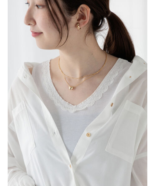 前後2WAYレースリブタンクトップ