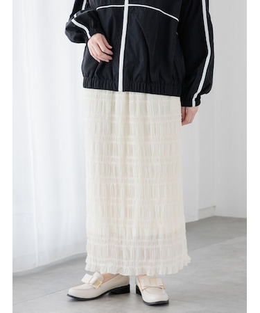 シャーリングナロースカート