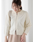 襟付きジップカーディガン