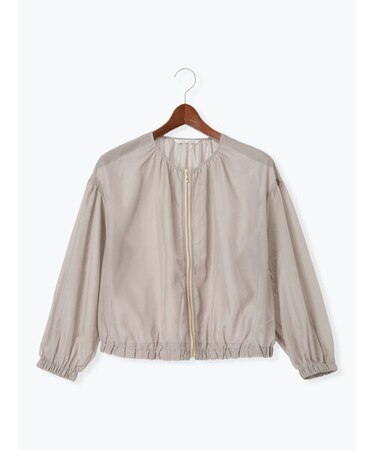 ノーカラーシアーブルゾン