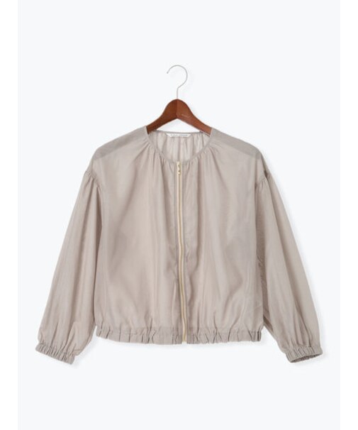 ノーカラーシアーブルゾン