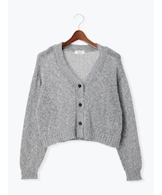 スラブクロップドVネックカーディガン《2025spring catalog item》