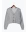 スラブクロップドVネックカーディガン《2025spring catalog item》