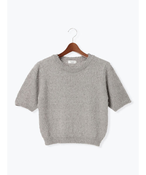 ラメヒゲヤーンハーフスリーブニット