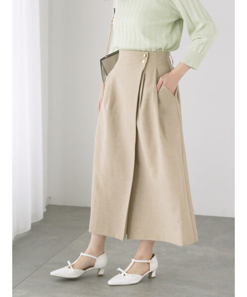 麻調ボタンスカーチョ