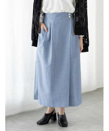 麻調ボタンスカーチョ