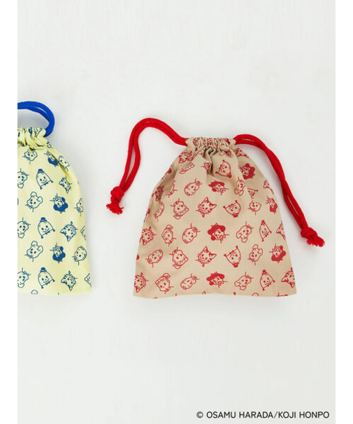 【OSAMU GOODS×Te chichi TERRASSE】総柄巾着ポーチ