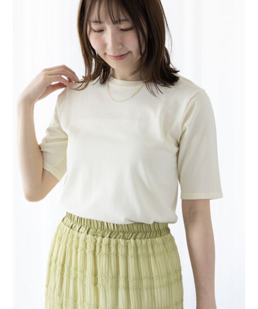 【抗菌防臭】ハーフスリーブニット