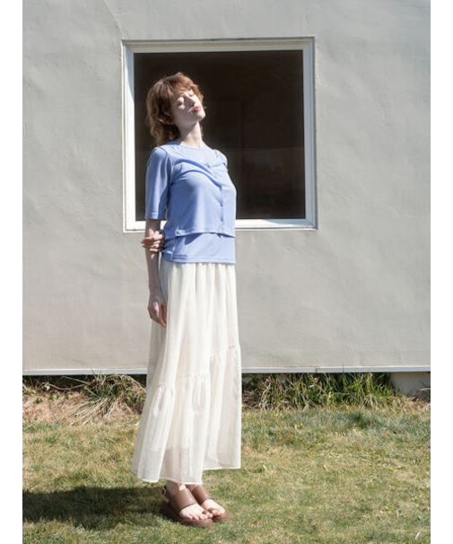 メッシュアシメティアードスカート《2025summer catalog item》