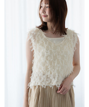 前後2WAYチュールフリンジベスト《2025summer catalog item》