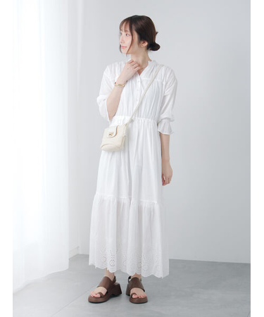 カットワーク刺繍ティアードワンピース《2025summer catalog item》