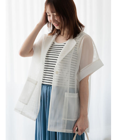 ハーフスリーブメッシュジャケット