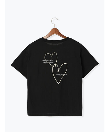 【接触冷感】ハートモチーフロゴTシャツ