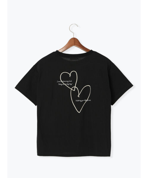 【接触冷感】ハートモチーフロゴTシャツ
