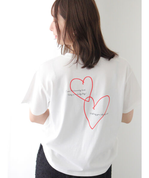 【接触冷感】ハートモチーフロゴTシャツ