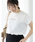 【接触冷感】筆記体ミニロゴフレンチスリーブTシャツ