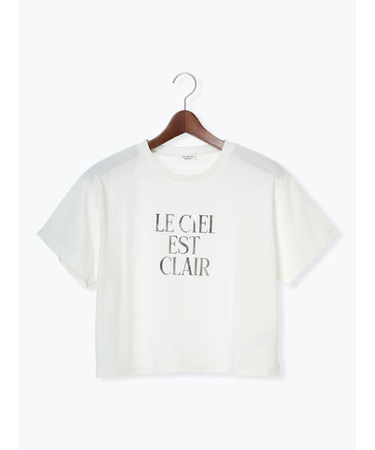 【接触冷感】箔プリントクロップドTシャツ