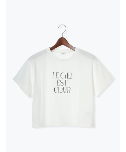 【接触冷感】箔プリントクロップドTシャツ