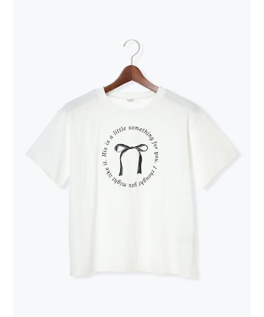【接触冷感】リボンモチーフロゴTシャツ