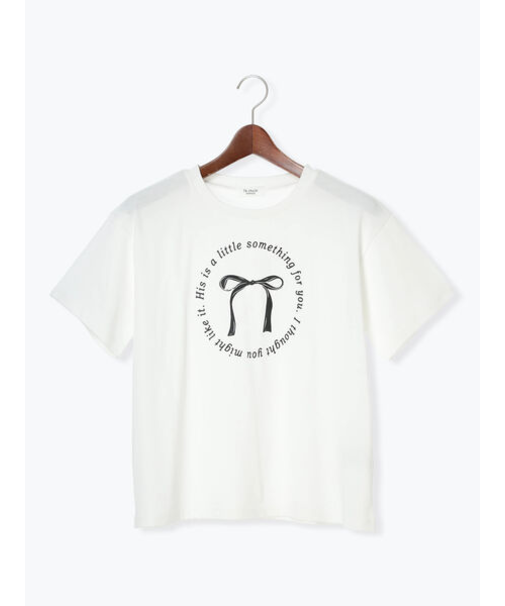 【接触冷感】リボンモチーフロゴTシャツ