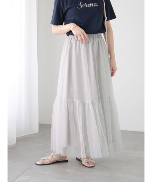 ラメチュールギャザースカート