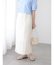 チュールシャーリングナロースカート《2025summer catalog item》