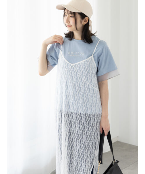 チュールレースキャミワンピース