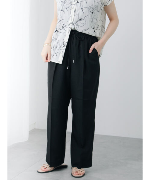 【セットアップ可】麻調イージーパンツ