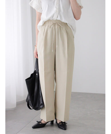 【セットアップ可】麻調イージーパンツ