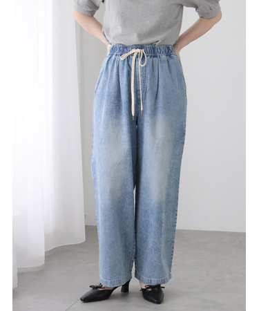 デニムイージーパンツ