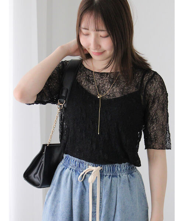 総レースメロートップス