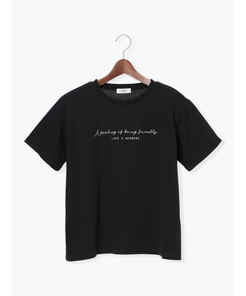 【接触冷感】筆記体ロゴプリントTシャツ