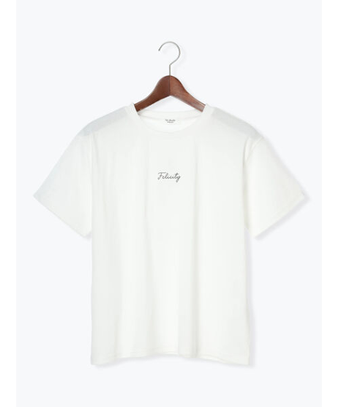 【接触冷感】ドローイングフラワーTシャツ