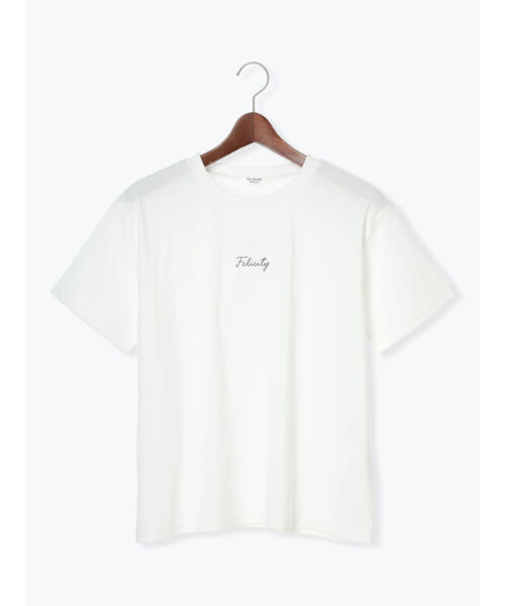 【接触冷感】ドローイングフラワーTシャツ