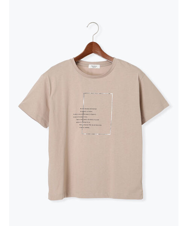 箔ロゴプリントTシャツ