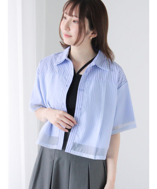 オーガンジードッキングシャツ