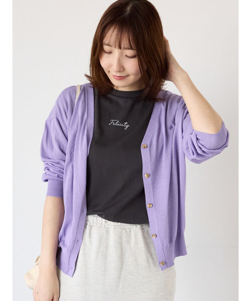 【抗菌防臭】金釦Vネックカーディガン