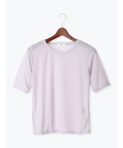 シアーハーフスリーブトップス